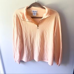 Vintage Blair Coral Quarter-Zip Pullover
